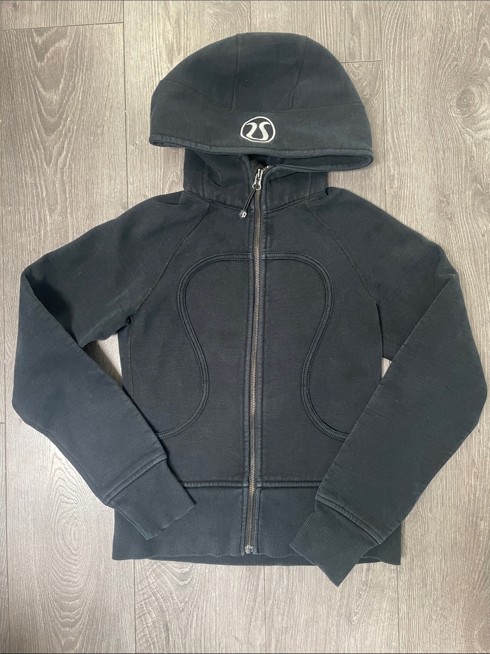 lululemon athletica Black Full-Zip Hooded Sweatshirt size 4